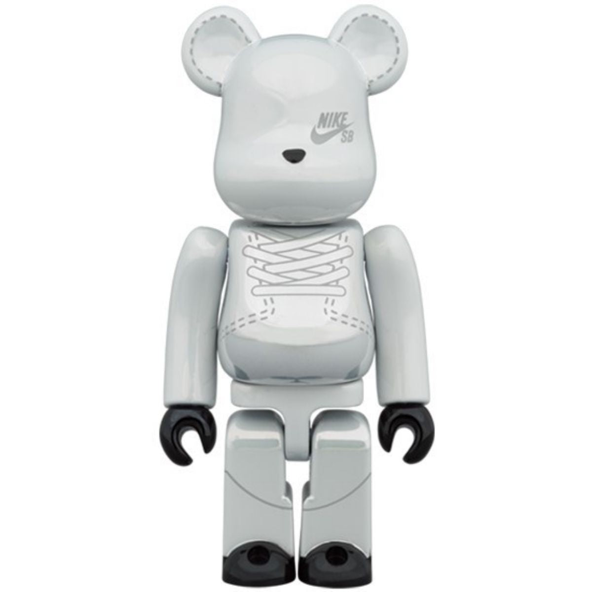 BE@RBRICK NIKE SB 2020 WHITE 100％ & 400％ Medicom Toy BEARBRICK Nike SB 2020 White Set 100% And 400